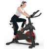 cIndoor Cycling Exercise Bike Stationary, Home Gym Workout Fitness Bike with Comfortable Cusion, LCD Display and Hand Pulse