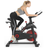 cIndoor Cycling Exercise Bike Stationary, Home Gym Workout Fitness Bike with Comfortable Cusion, LCD Display and Hand Pulse