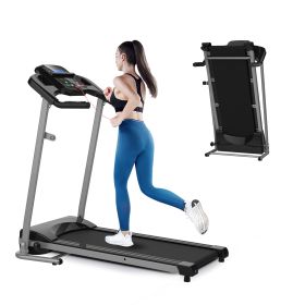 Folding Treadmill for Small Apartment, Electric Motorized Running Machine for Gym Home, Fitness Workout Jogging Walking Easily Install, Space Save (Color: as Pic)