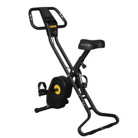 Home Folding Exercise Bike Black (Color: Black)