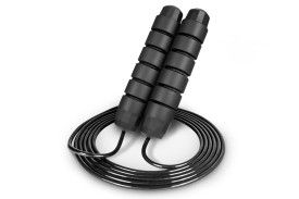 Speed Jump Rope with Foam Handles (Color: Black)