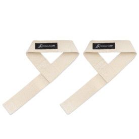 Weight Lifting Straps (Color: Beige)