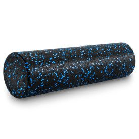 High Density Speckled Foam Roller 24x6-in (Color: Black/Blue)