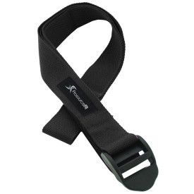 Cinch Buckle Yoga Strap (Color: Black, size: black Strap)