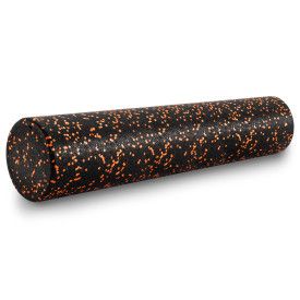 High Density Speckled Foam Roller 36x6-in (Color: Black/Orange)