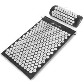 Acupressure Mat and Pillow Set (Color: Black)