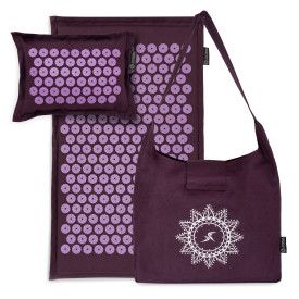 Ki Acupressure Mat and Pillow Set (Color: Royal Lilac)