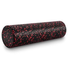 High Density Speckled Foam Roller 24x6-in (Color: Black/Red)