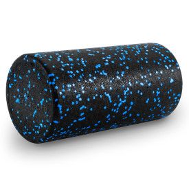 High Density Speckled Foam Roller 12x6-in (Color: Black/Blue)