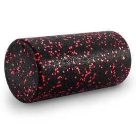 High Density Speckled Foam Roller 12x6-in (Color: Black/Red)